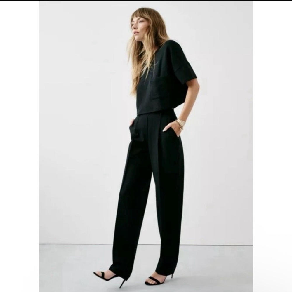 NWT Spanx Women Ponte Barrel Pant Black Size SMALL/TALL